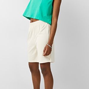 Ecru off white long organic cotton lifeguard short NWT